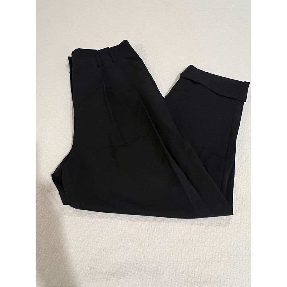 Elizabeth and James black straight leg cuffed pants size 12